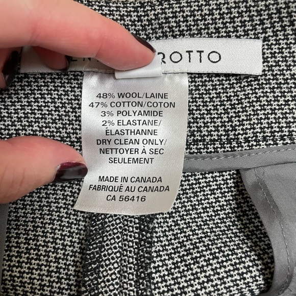 Multi print grey suiting with notched collar, bootcut pants - Picture 12 of 13